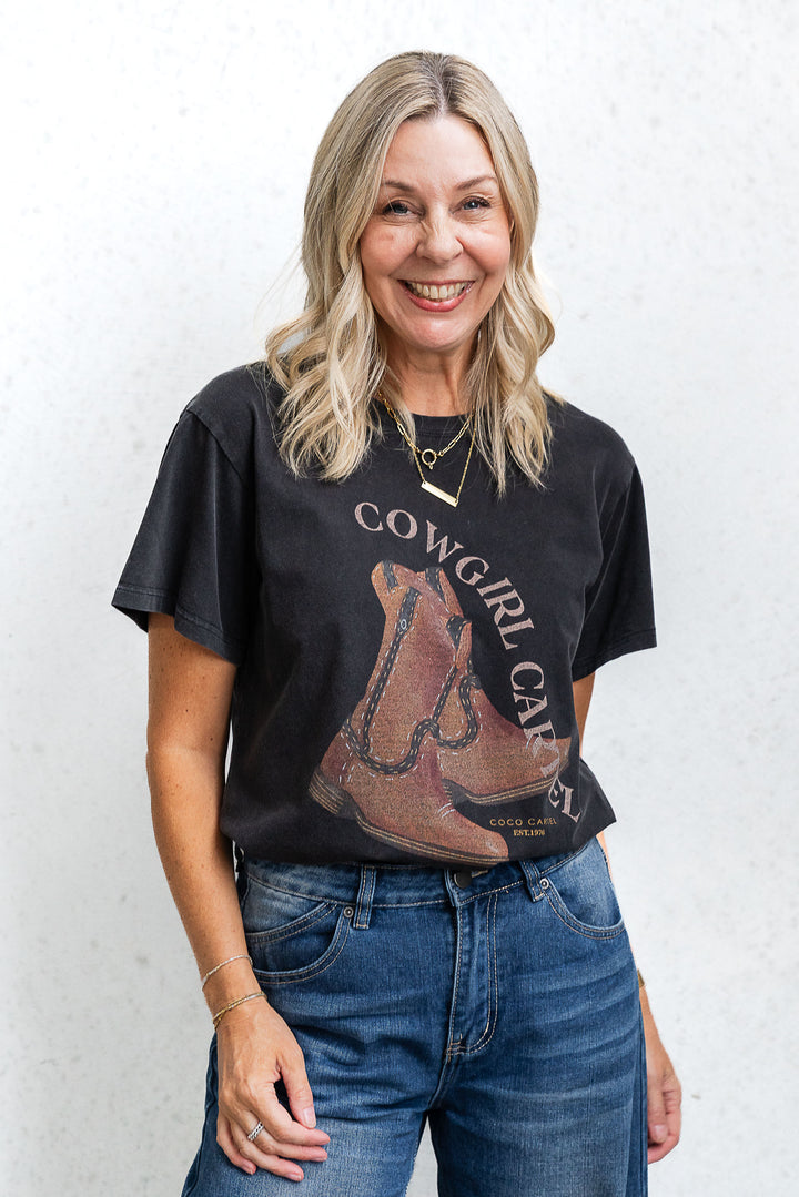 Cartel Tee - Washed Black