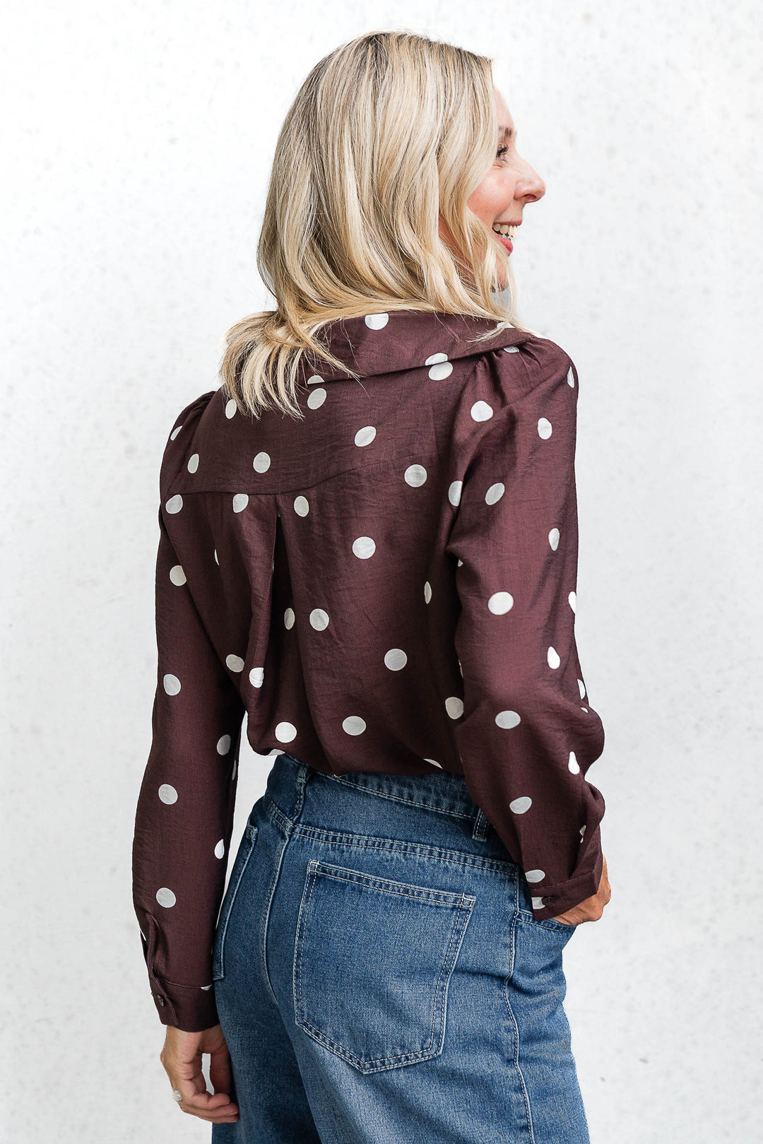Polka Shirt - Aubergine