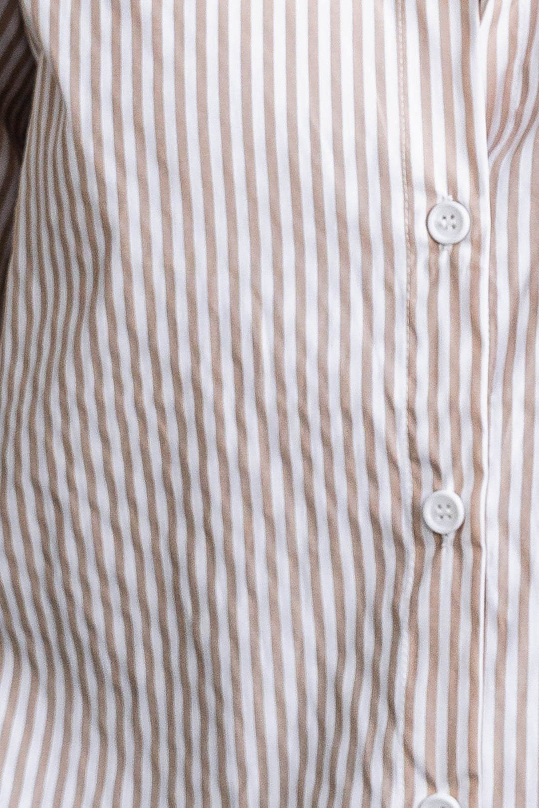 Classic Stripe Shirt - White / Beige