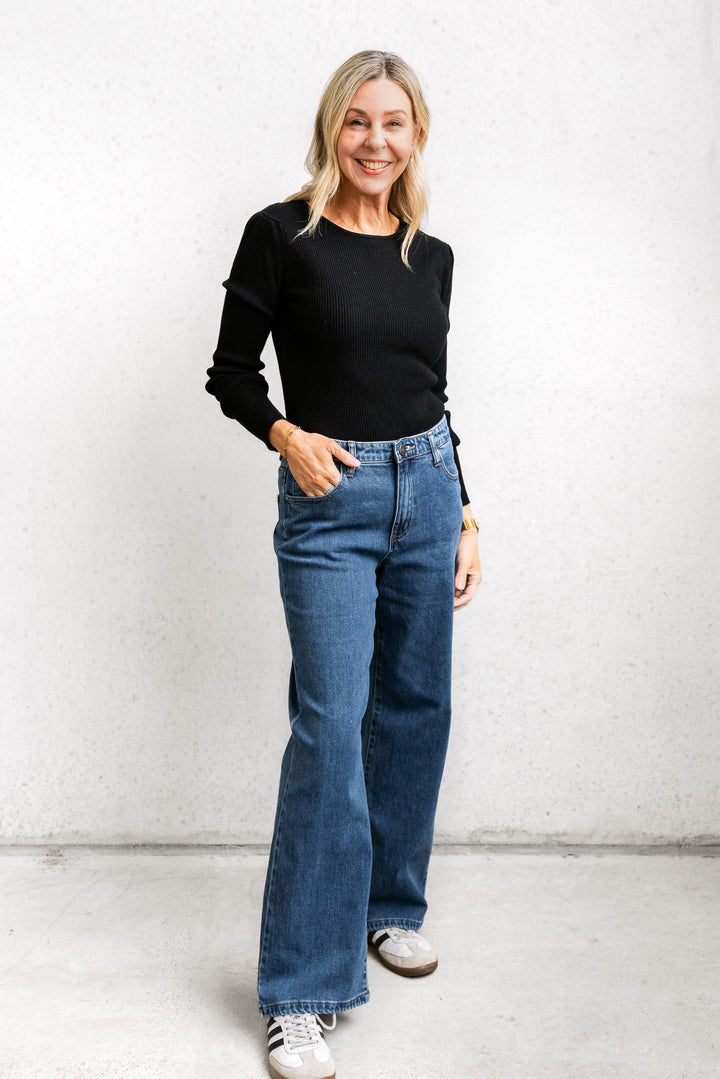 Anita Straight Leg Jean - Dark Wash