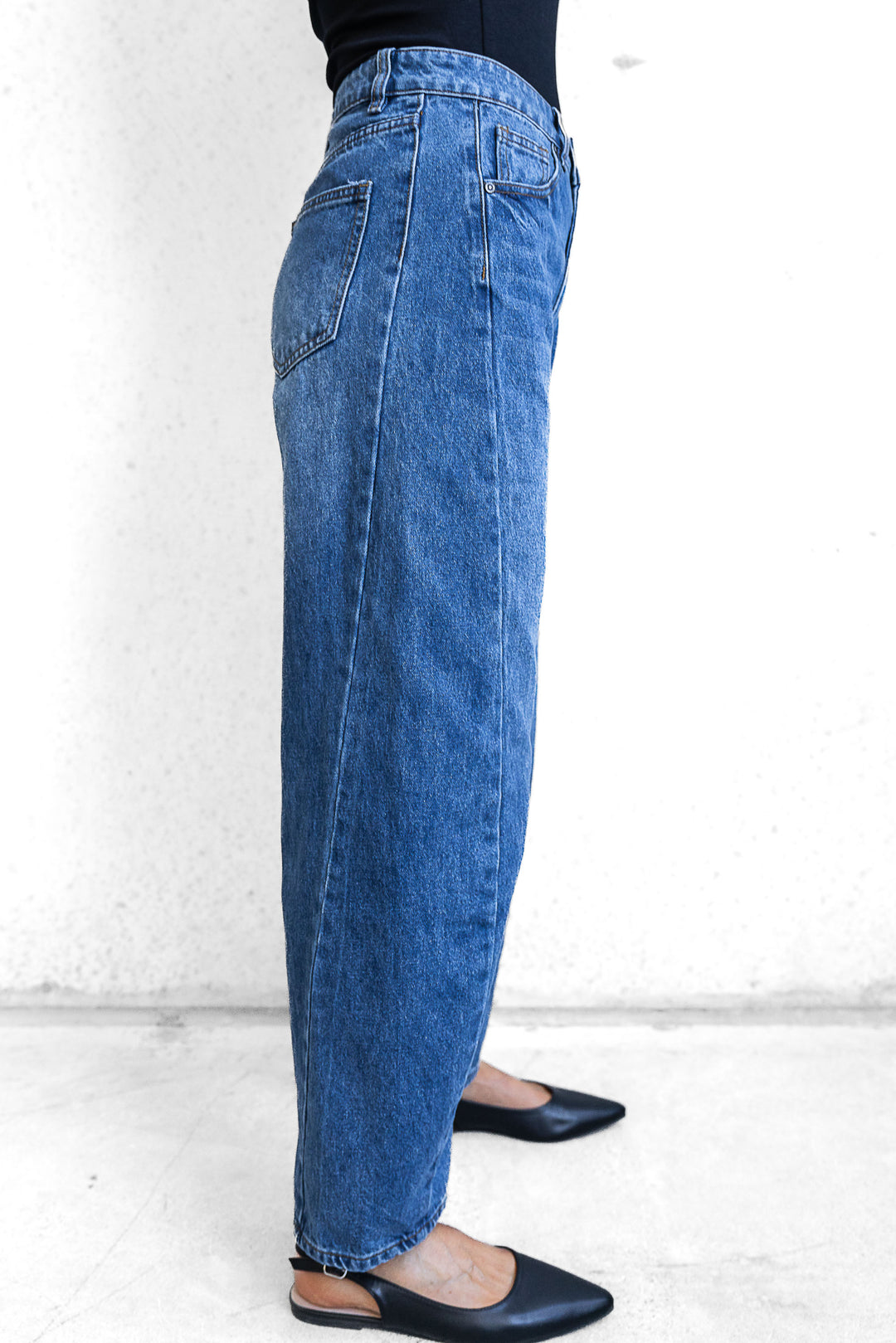 Lena Boyfriend Jean - Mid Blue