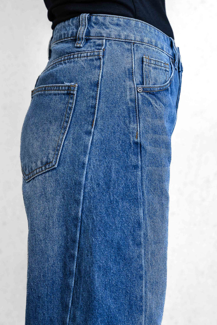 Lena Boyfriend Jean - Mid Blue