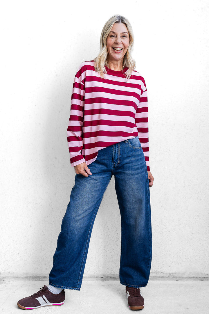 Jax Stripe Top - Pink