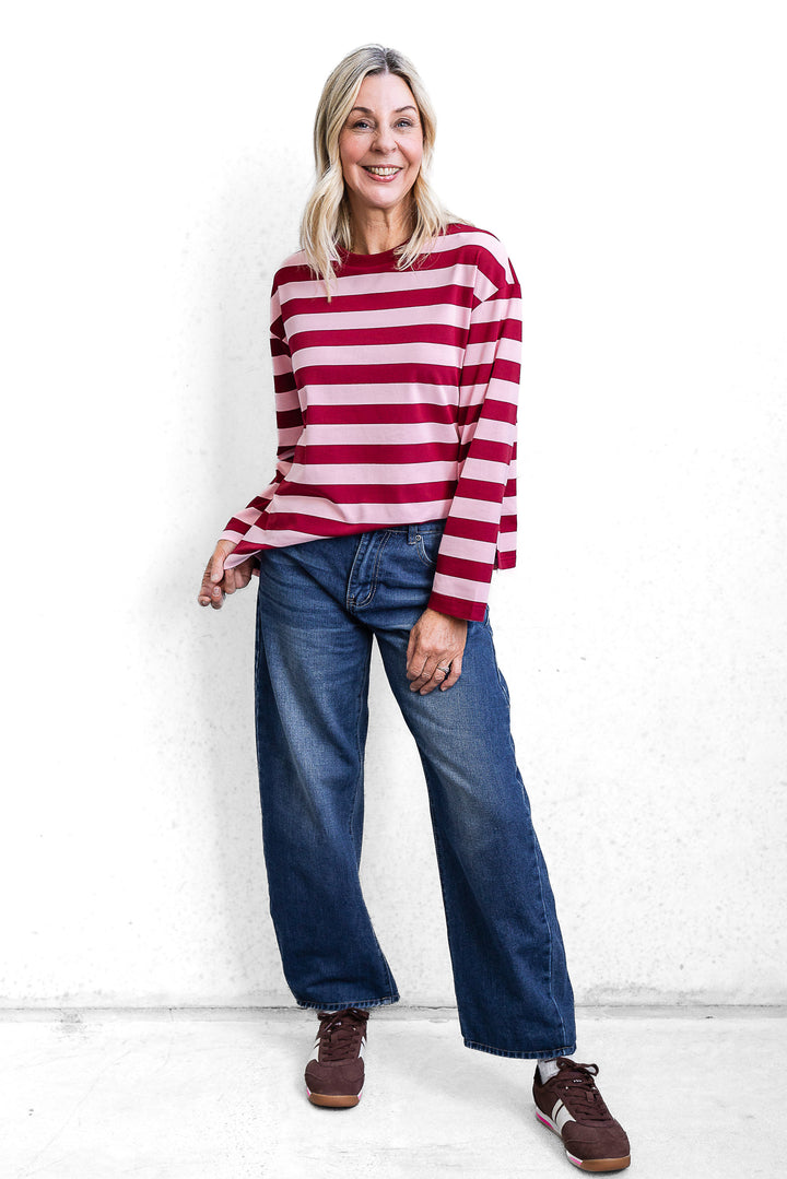 Jax Stripe Top - Pink