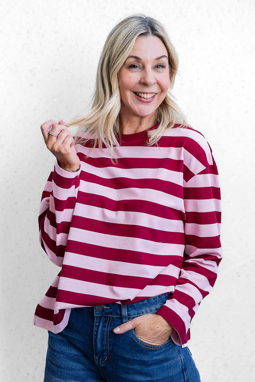 Jax Stripe Top - Pink