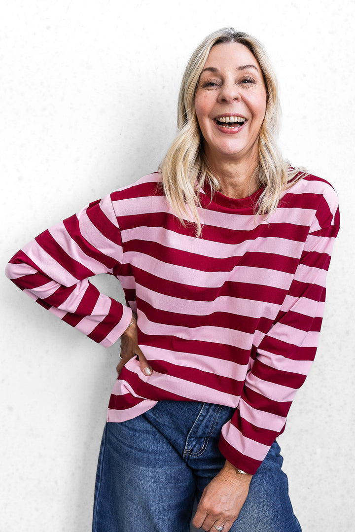 Jax Stripe Top - Pink
