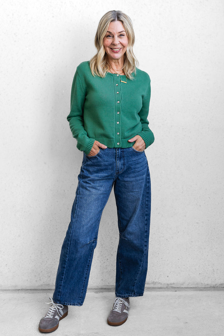 Button Cardi Top - Green