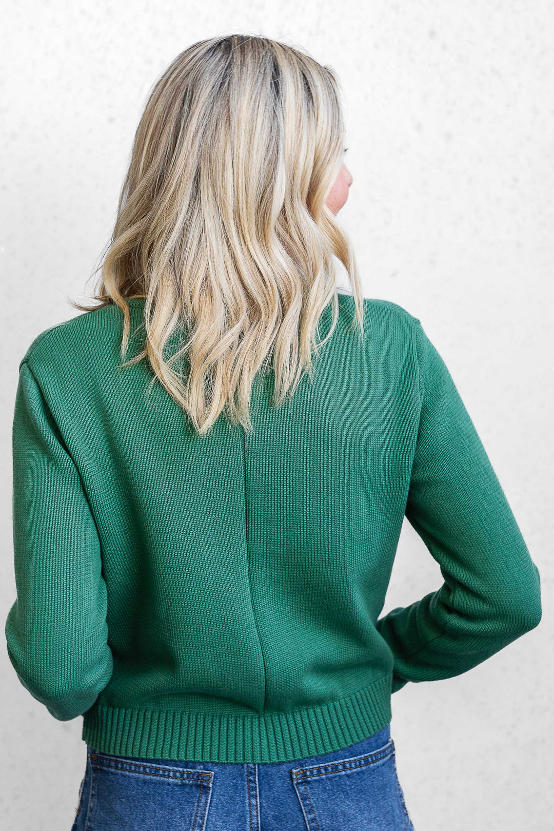 Button Cardi Top - Green