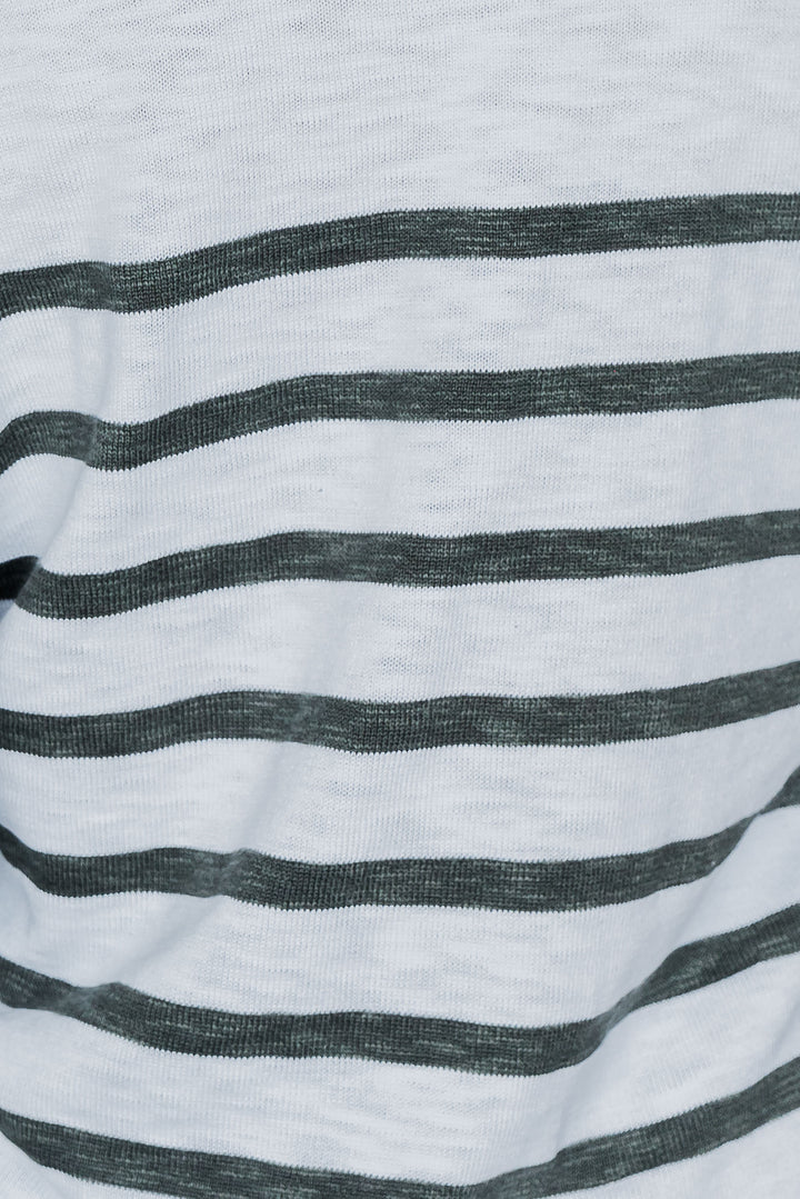 Weekender Stripe Top - White