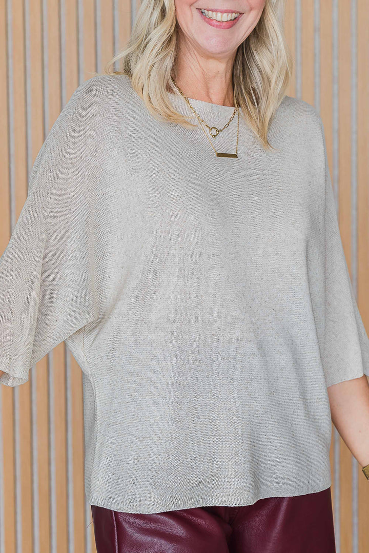 Spring Light Knit Top - Latte