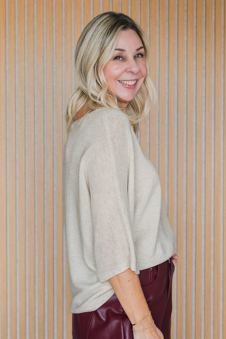 Spring Light Knit Top - Latte