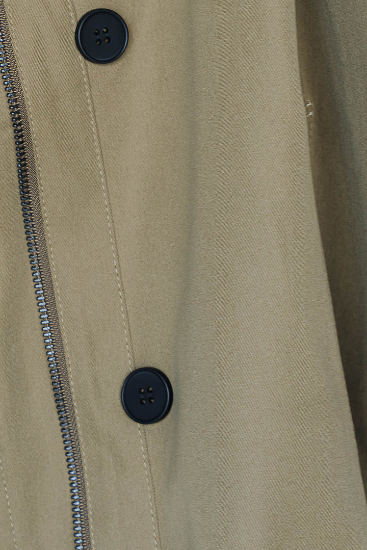 Gather Hem Jacket - Khaki