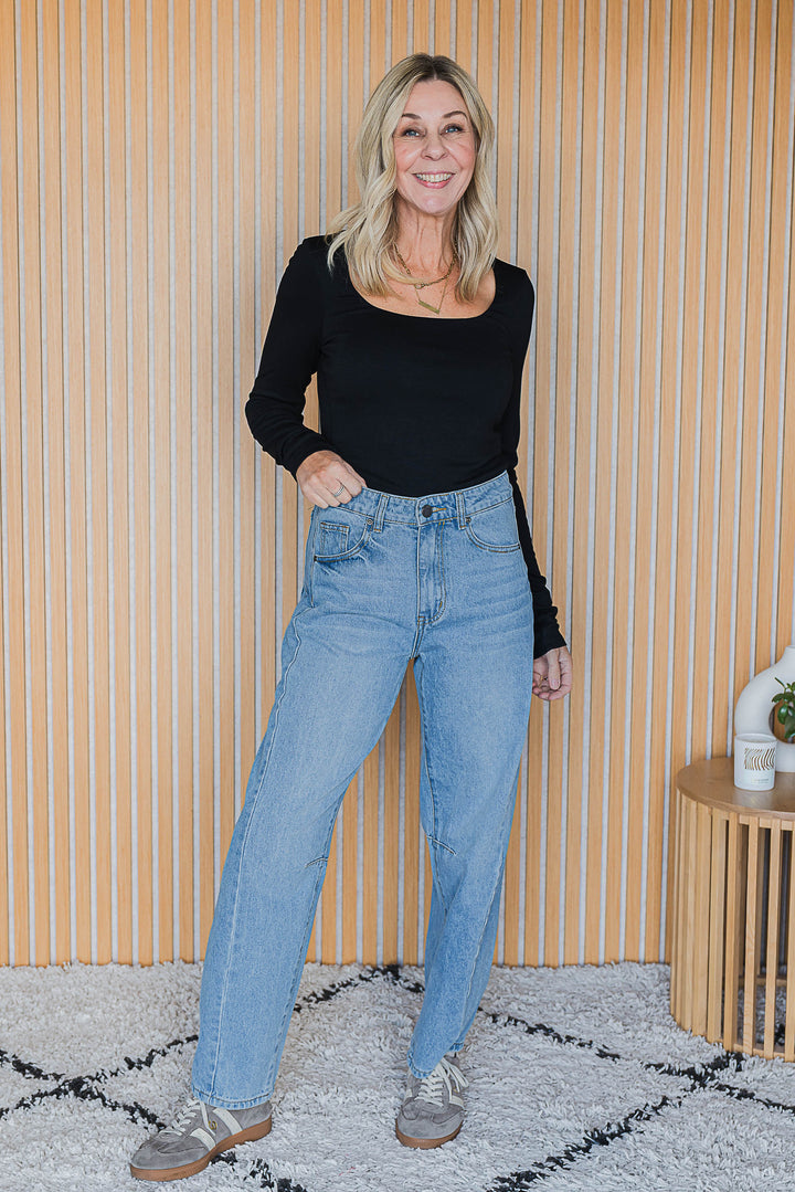Laney Boyfriend Jean - Light Wash