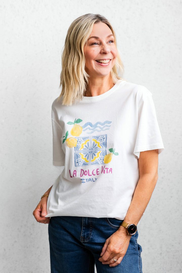 La Dolce Vita Tee - White
