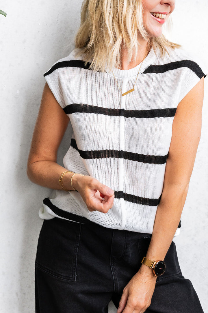 Marley Knit Tank - White