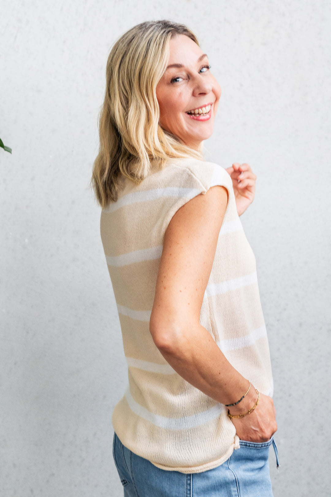 Marley Knit Tank - Beige