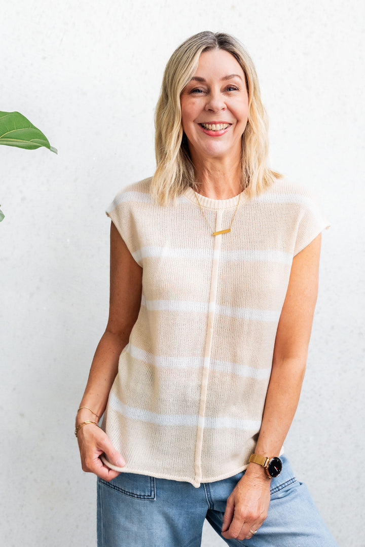 Marley Knit Tank - Beige