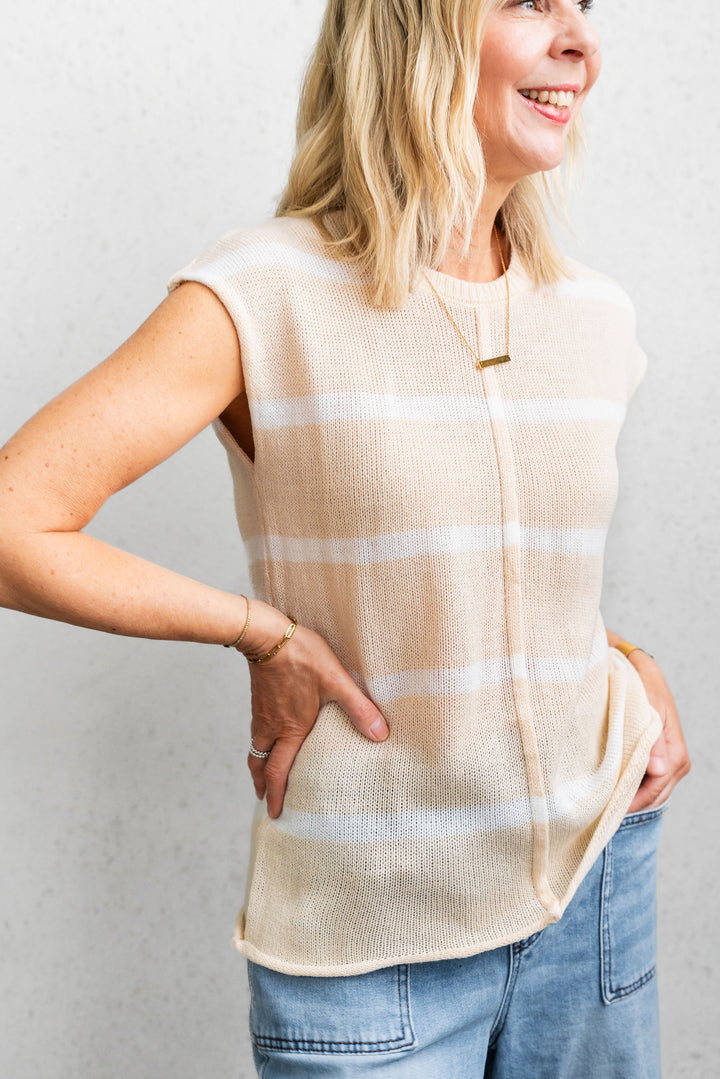 Marley Knit Tank - Beige