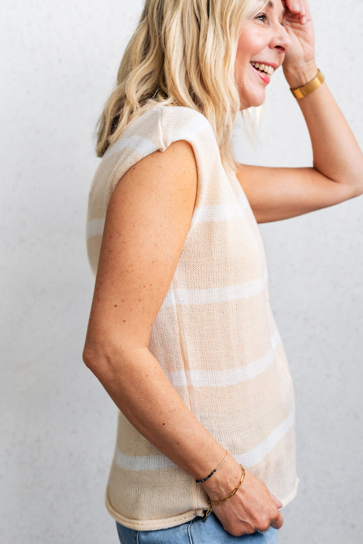 Marley Knit Tank - Beige