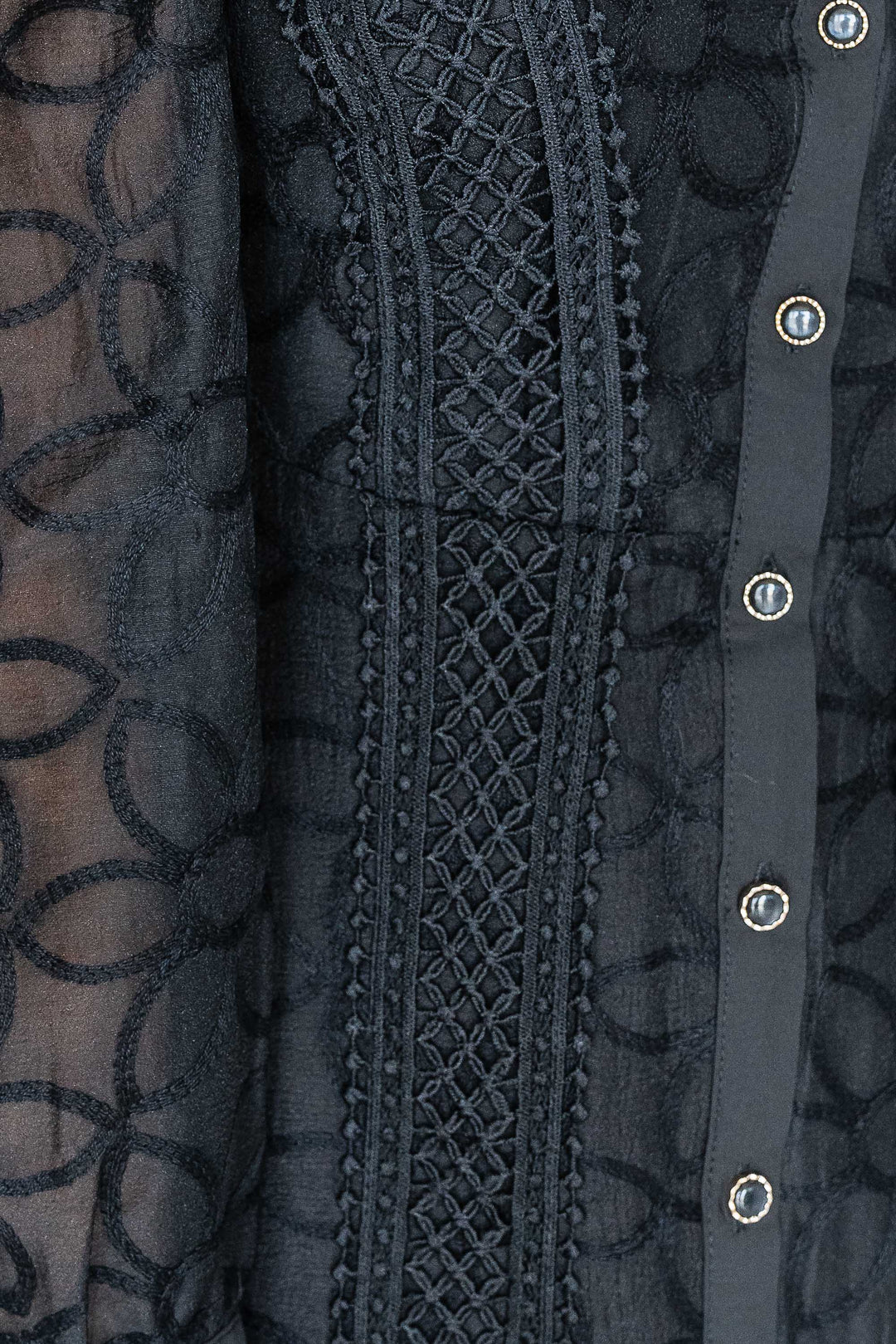 Onyx Lace Midi Dress