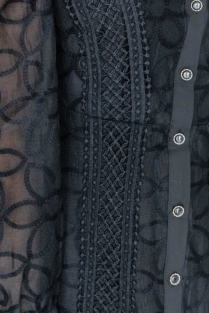 Onyx Lace Midi Dress