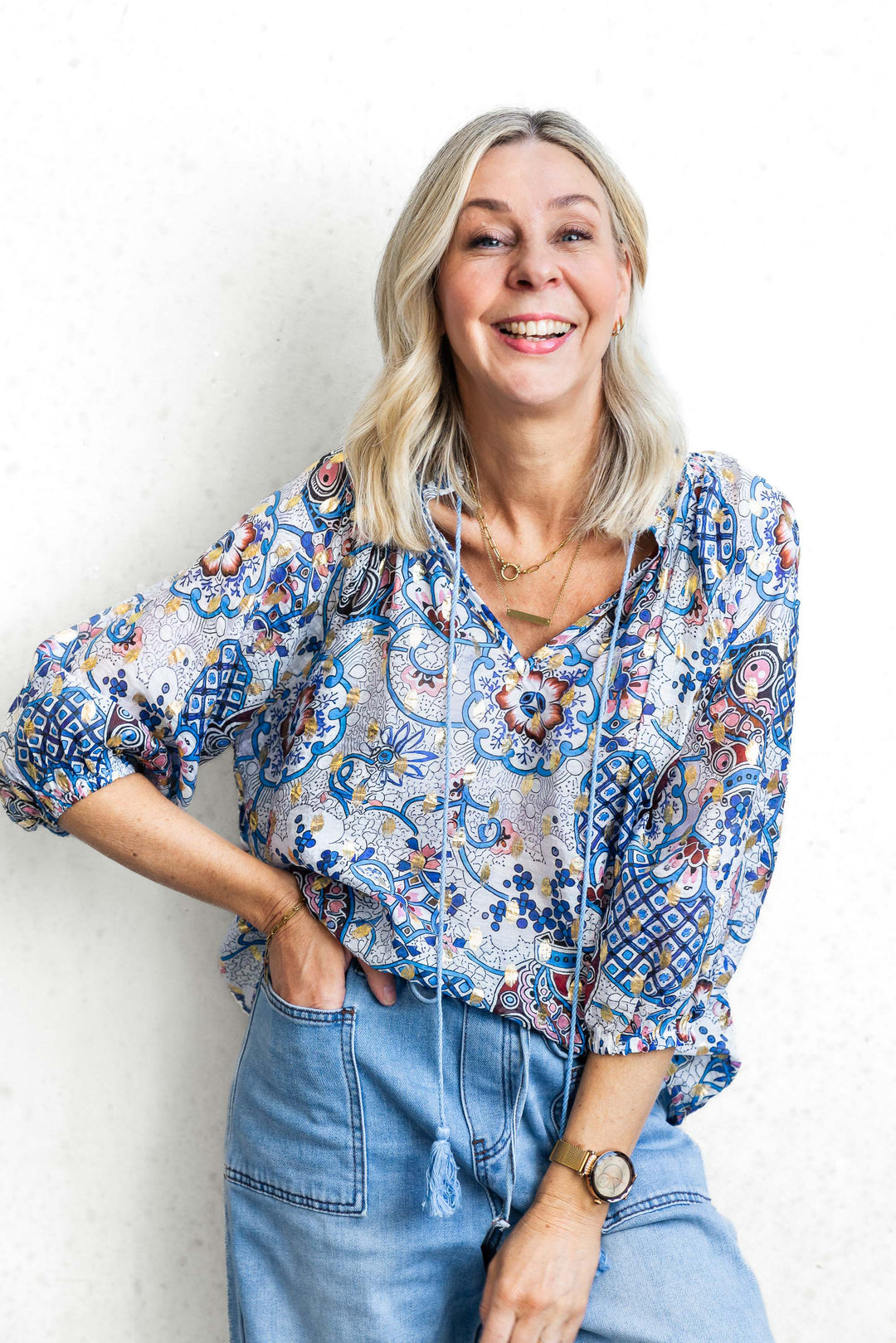 Boho Tassel Top - Blue