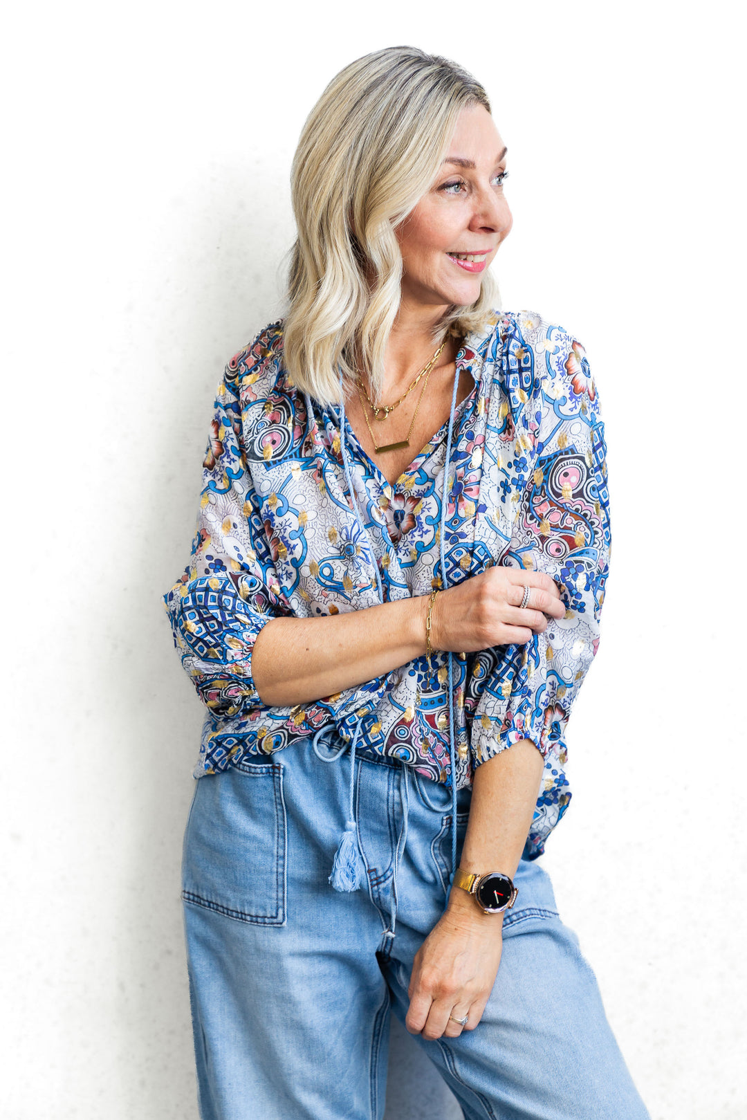 Boho Tassel Top - Blue