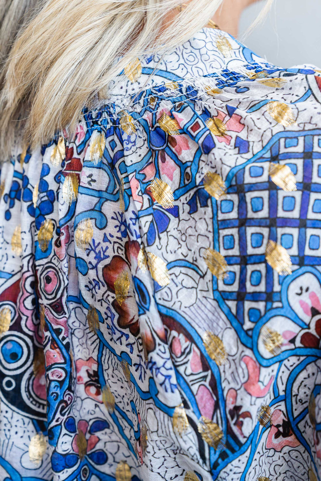 Boho Tassel Top - Blue