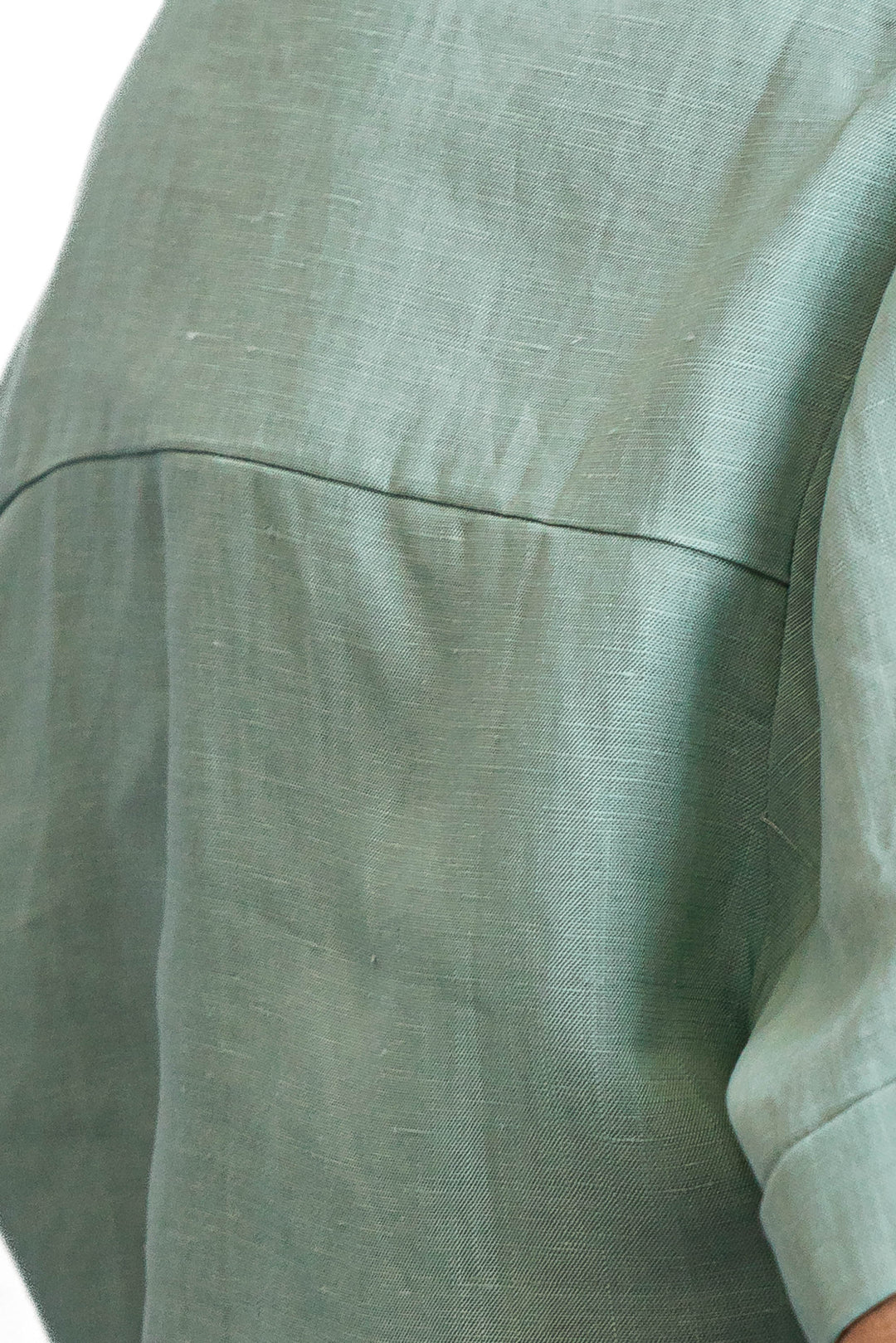 Crop Linen Shirt - Mint
