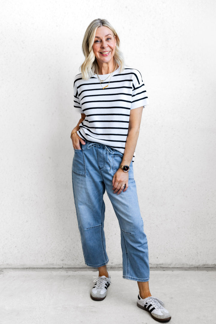 Tali Tee - White / Black