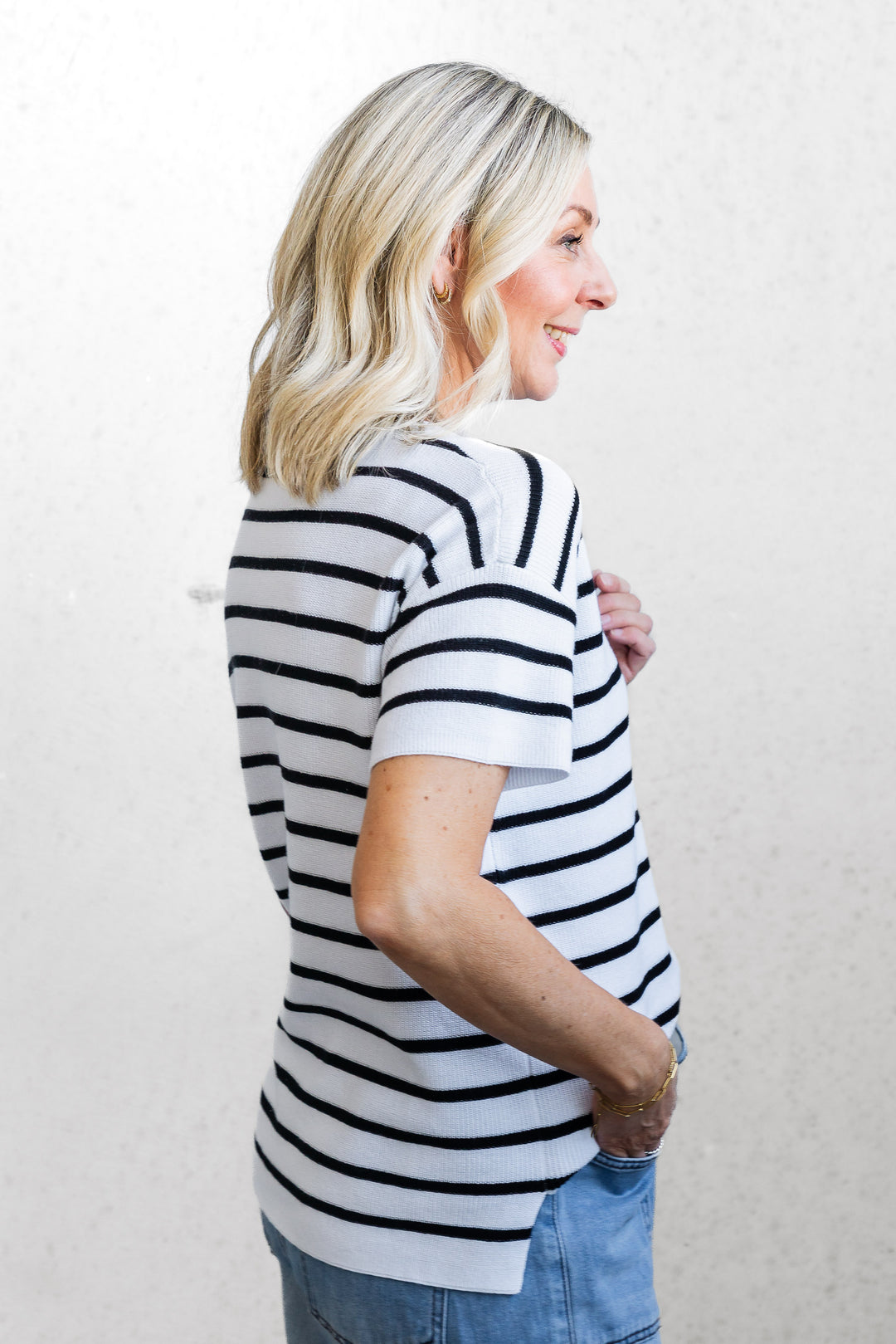 Tali Tee - White / Black