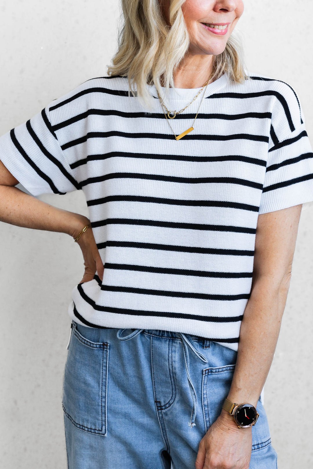 Tali Tee - White / Black