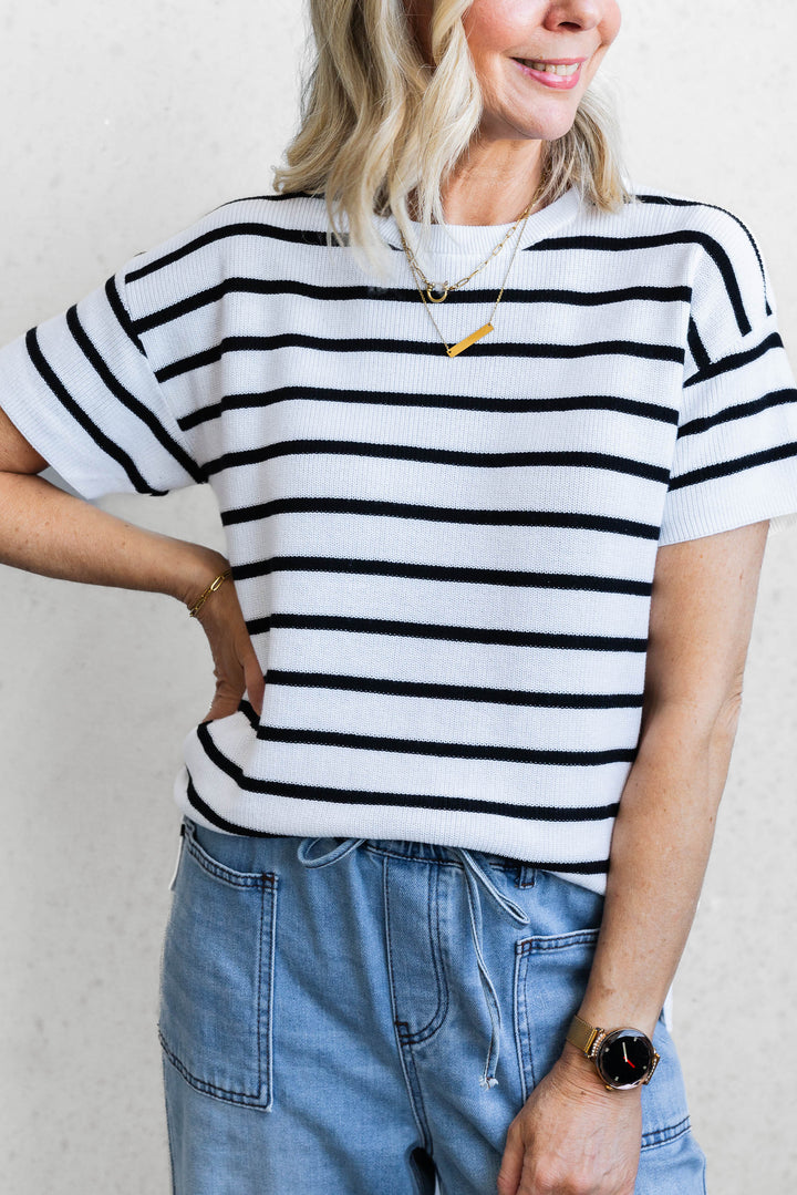 Tali Tee - White / Black