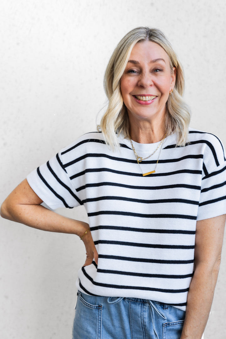 Tali Tee - White / Black