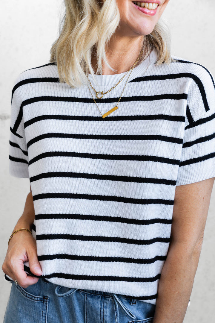 Tali Tee - White / Black