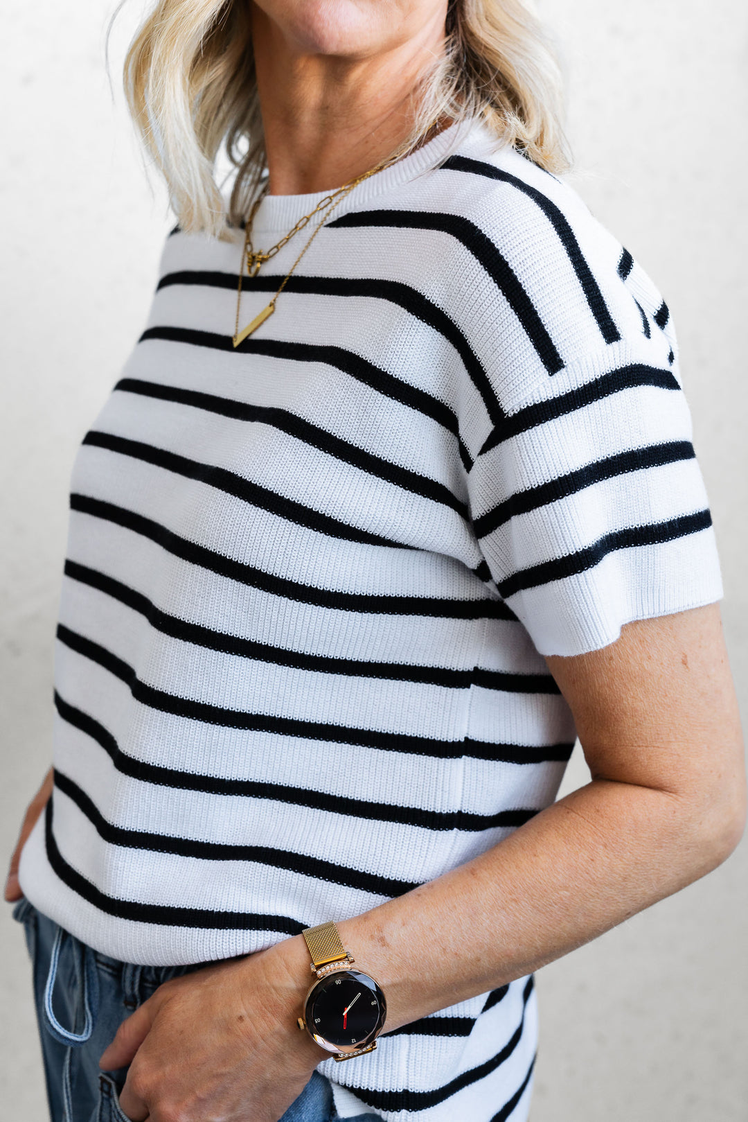 Tali Tee - White / Black