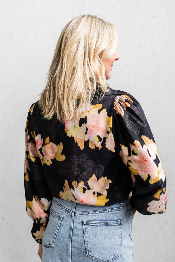 Vixen Floral Shirt - Black