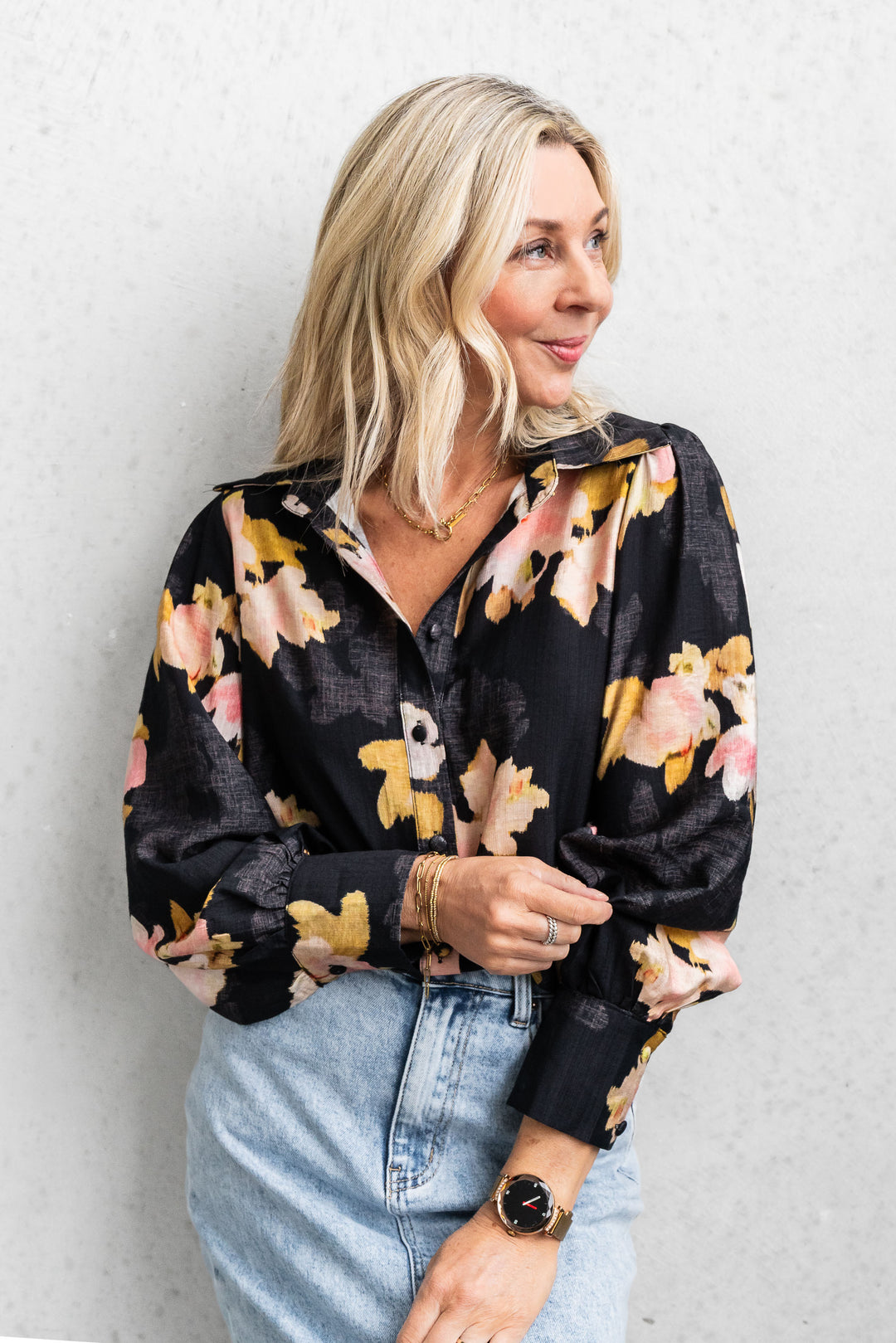 Vixen Floral Shirt - Black