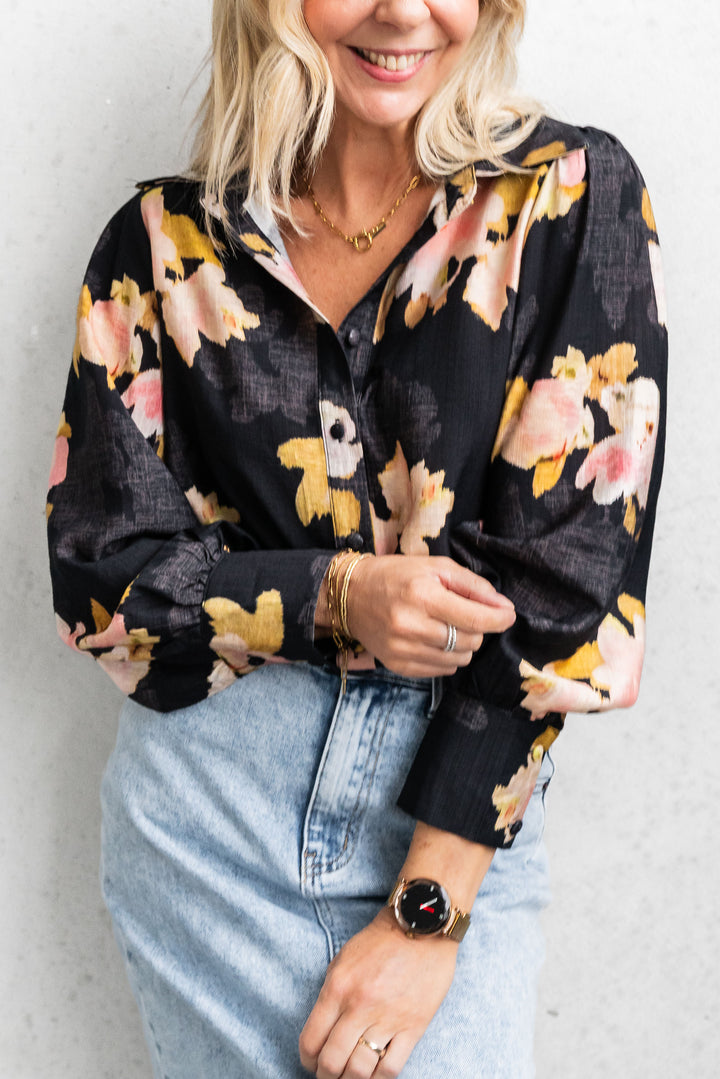 Vixen Floral Shirt - Black