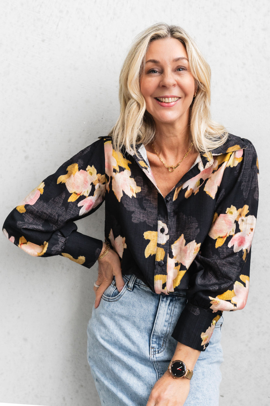 Vixen Floral Shirt - Black