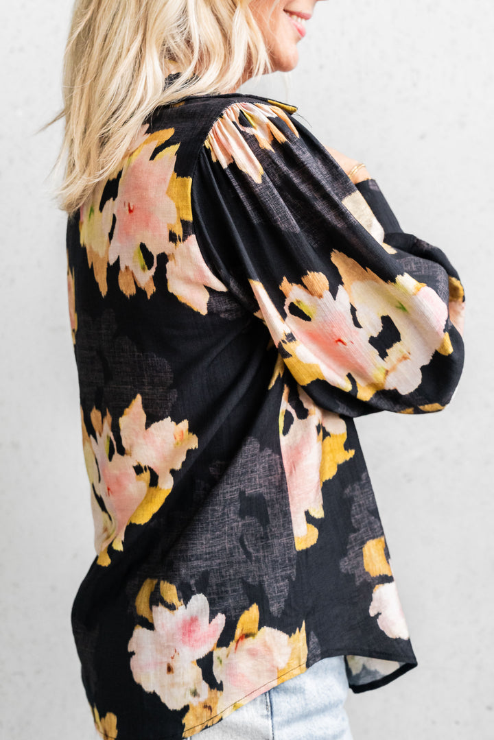 Vixen Floral Shirt - Black