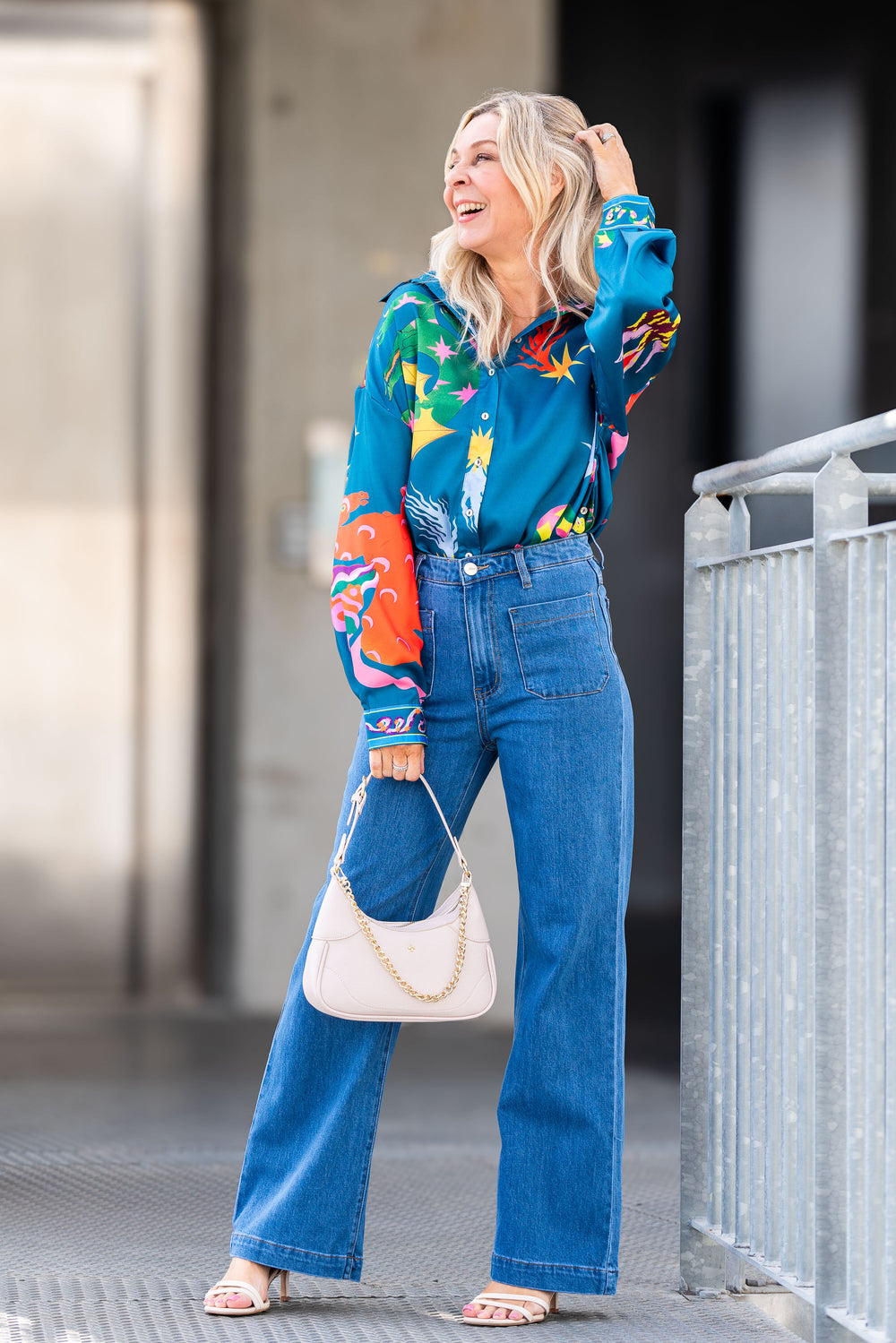 Sophie Wide Leg - Dark Wash - Mabel and Woods