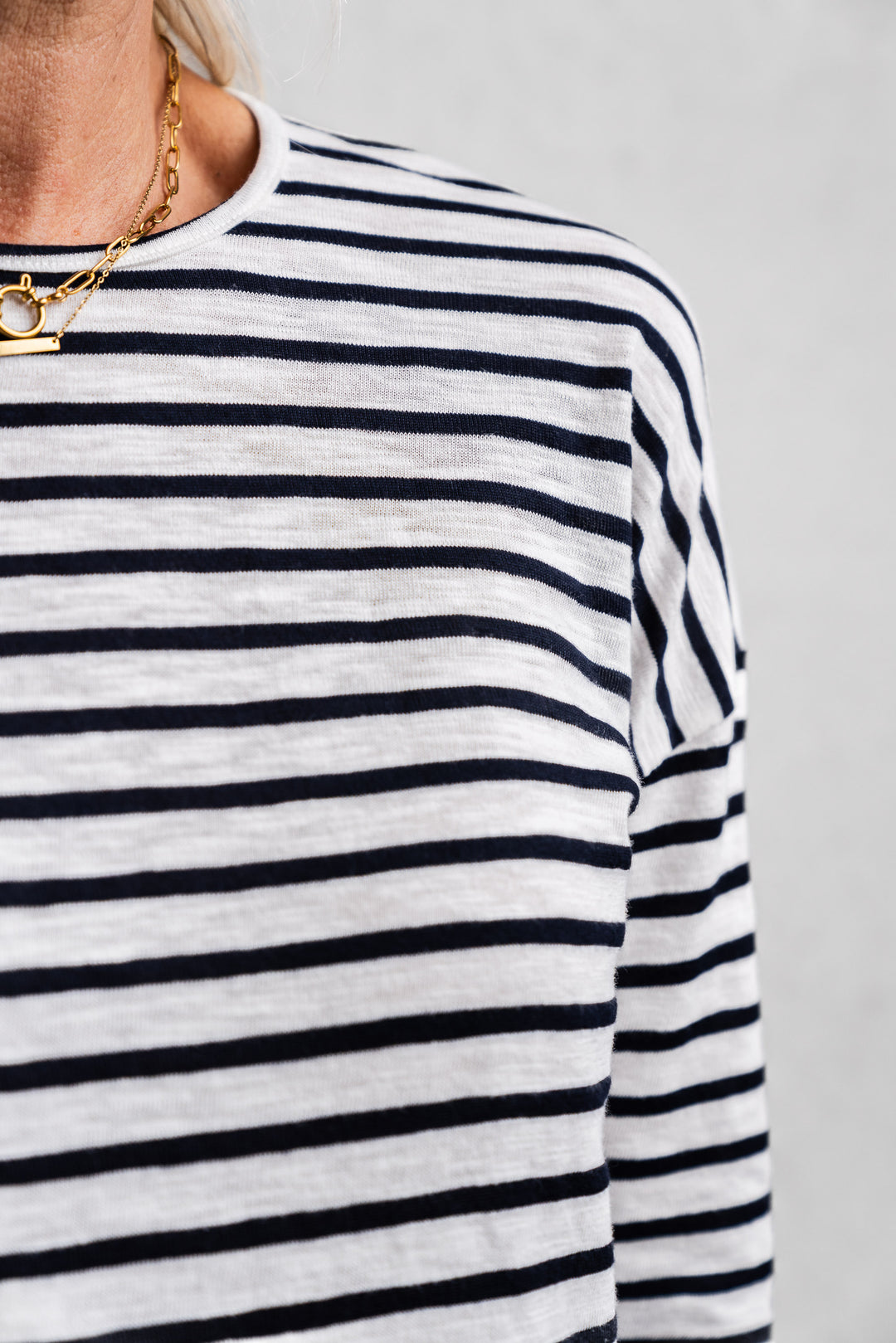 Navy Stripe Layer Top