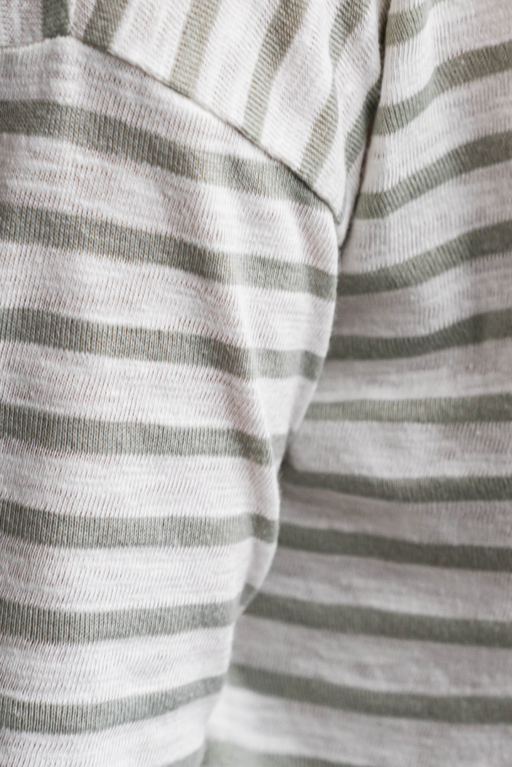 Sage Stripe Layer Top