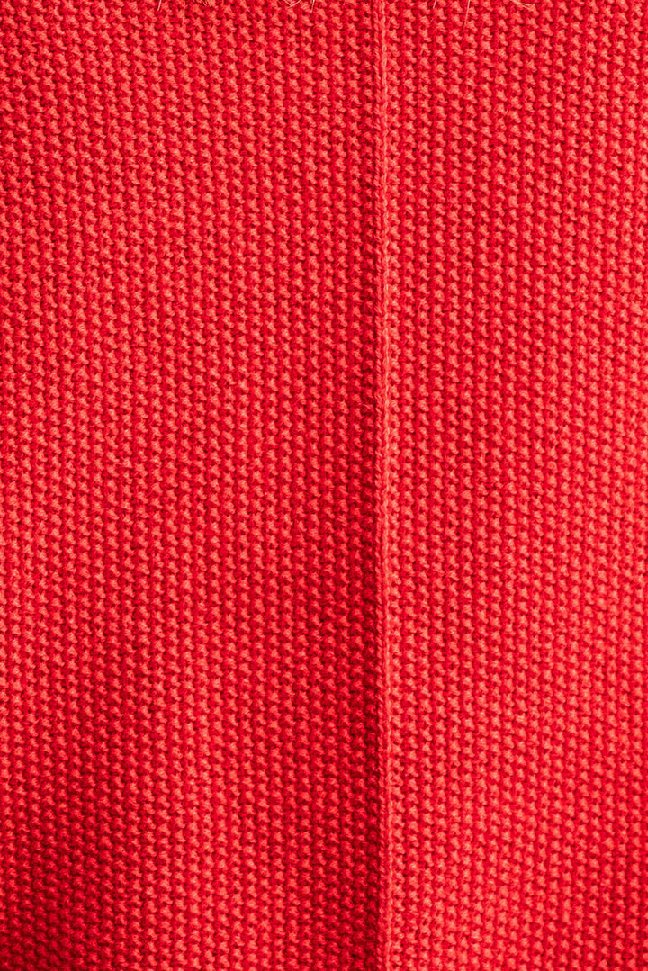 Cotton Waffle Jumper - Red