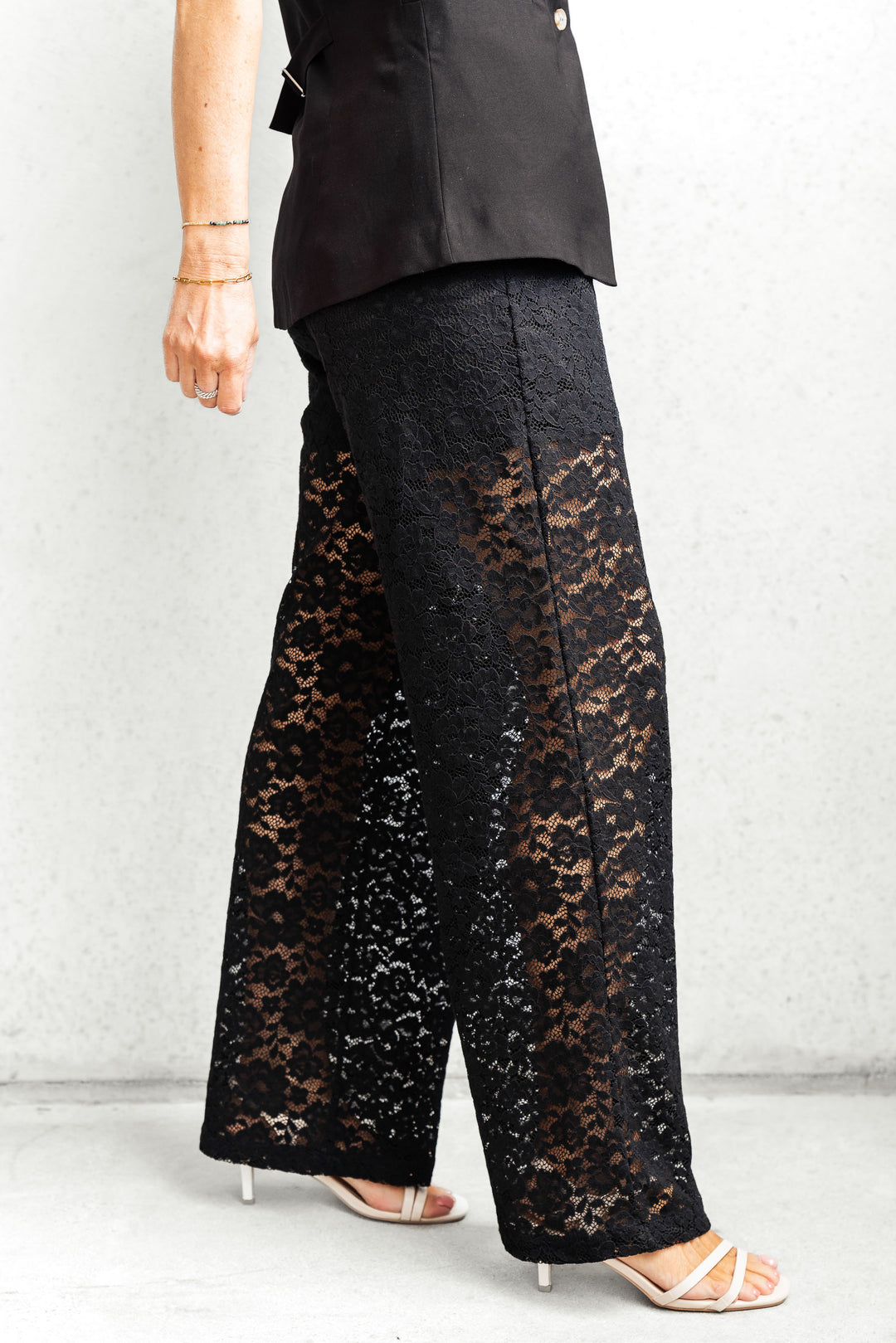 Drawstring Lace Pant - Black
