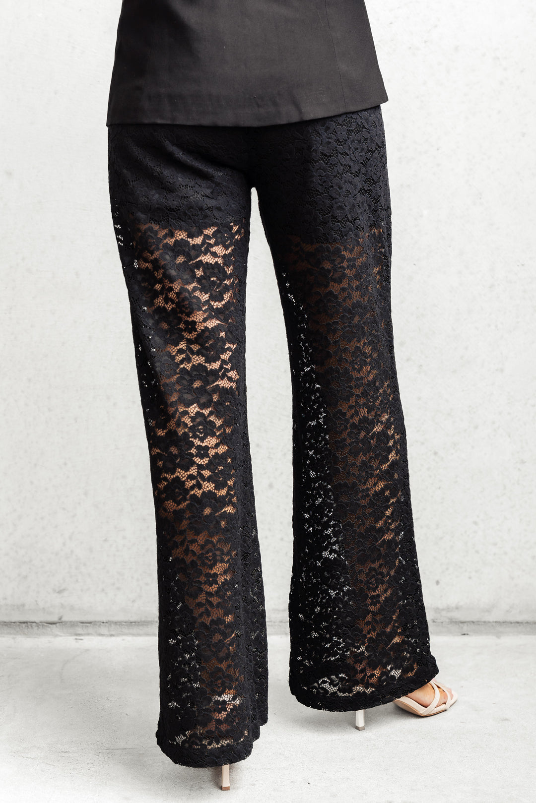Drawstring Lace Pant - Black