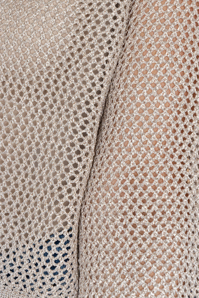 Gold Weave Crop Knit
