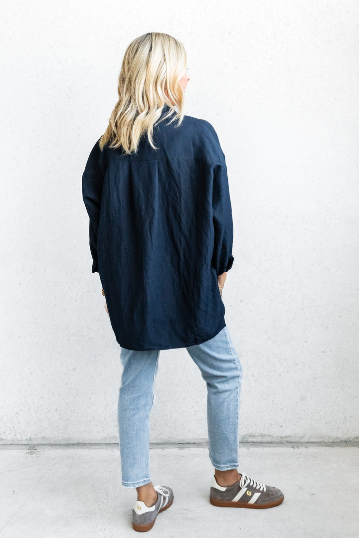Ocean Relaxed Shirt - Navy