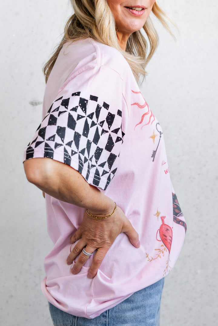 All Along Tee - Pink
